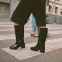 Ikar High Boots, glossy black OUTLET